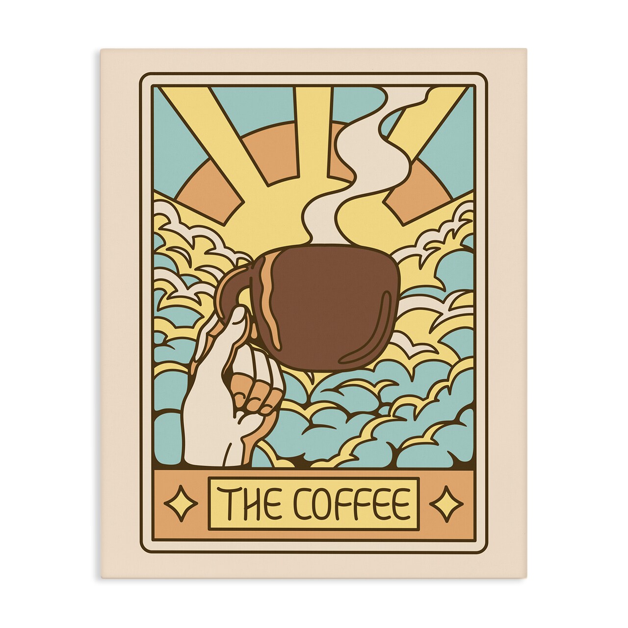 Stupell Industries The Coffee Muted Tarot Canvas, design by Tobe Fonseca